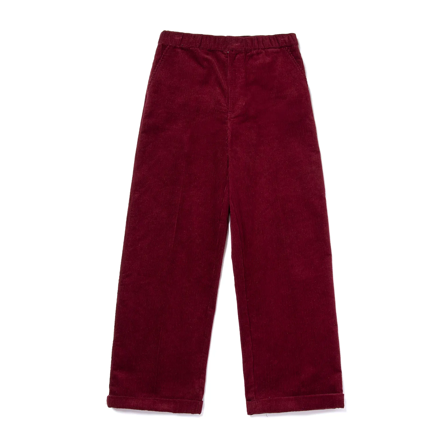 HUF PANTALON FEMME BAGGIE VELOURS BLOODSTONE