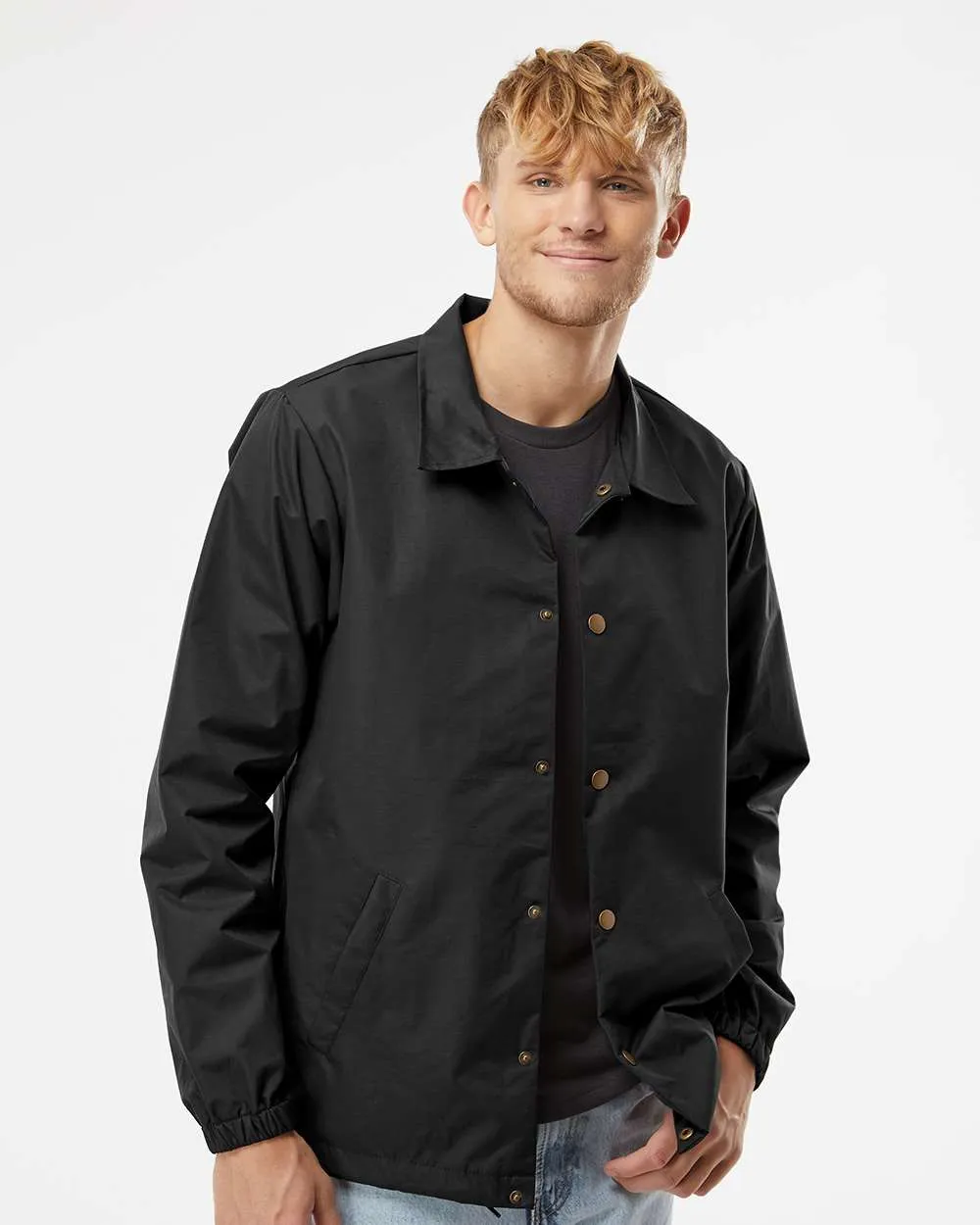 Independent Trading Co. Water-Resistant Windbreaker Coach’s Jacket