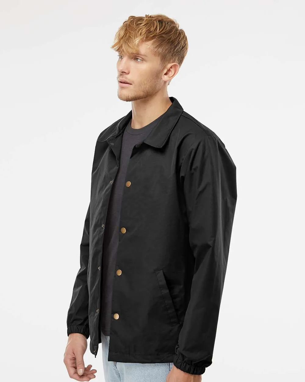 Independent Trading Co. Water-Resistant Windbreaker Coach’s Jacket