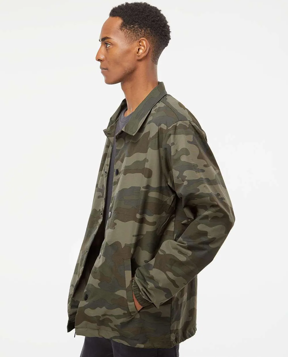 Independent Trading Co. Water-Resistant Windbreaker Coach’s Jacket