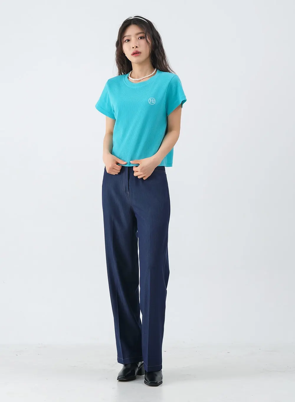 Jean-Style Summer Wide Pants OM6