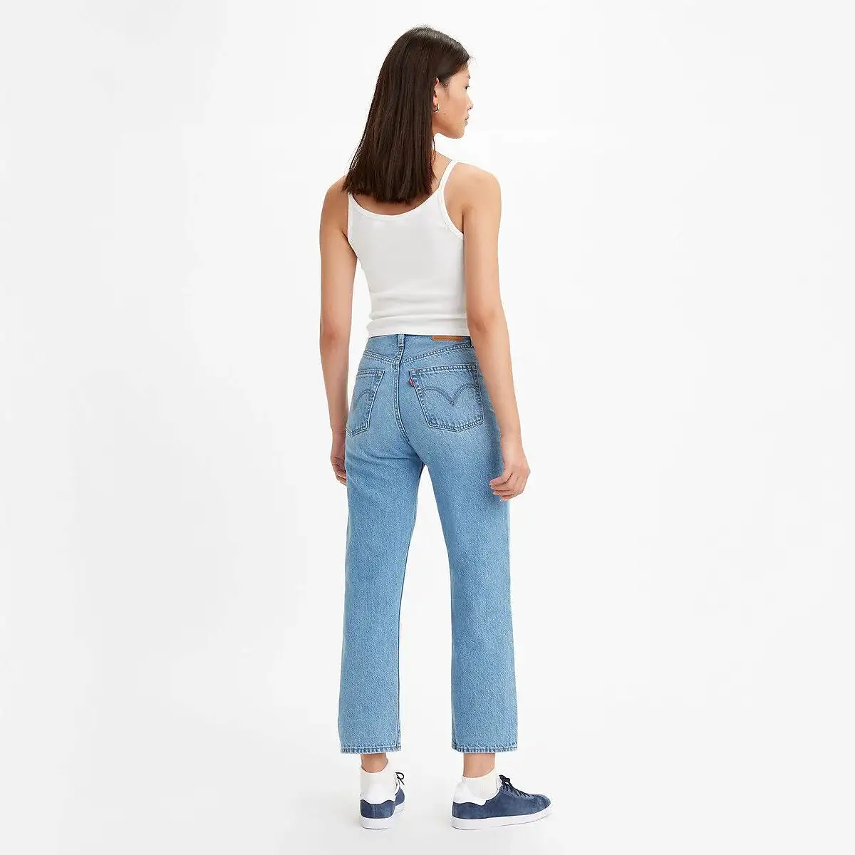 JEANS LEVI'S FEMME RIBCAGE DROIT JAZZ POP BLEU