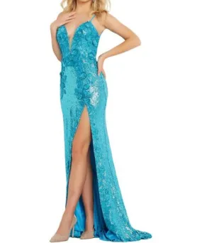 Jovani Sequin Sweetheart Prom Dress In Turq