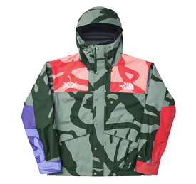 KAWS x The North Face Mountain Parka Jacket Green/Red