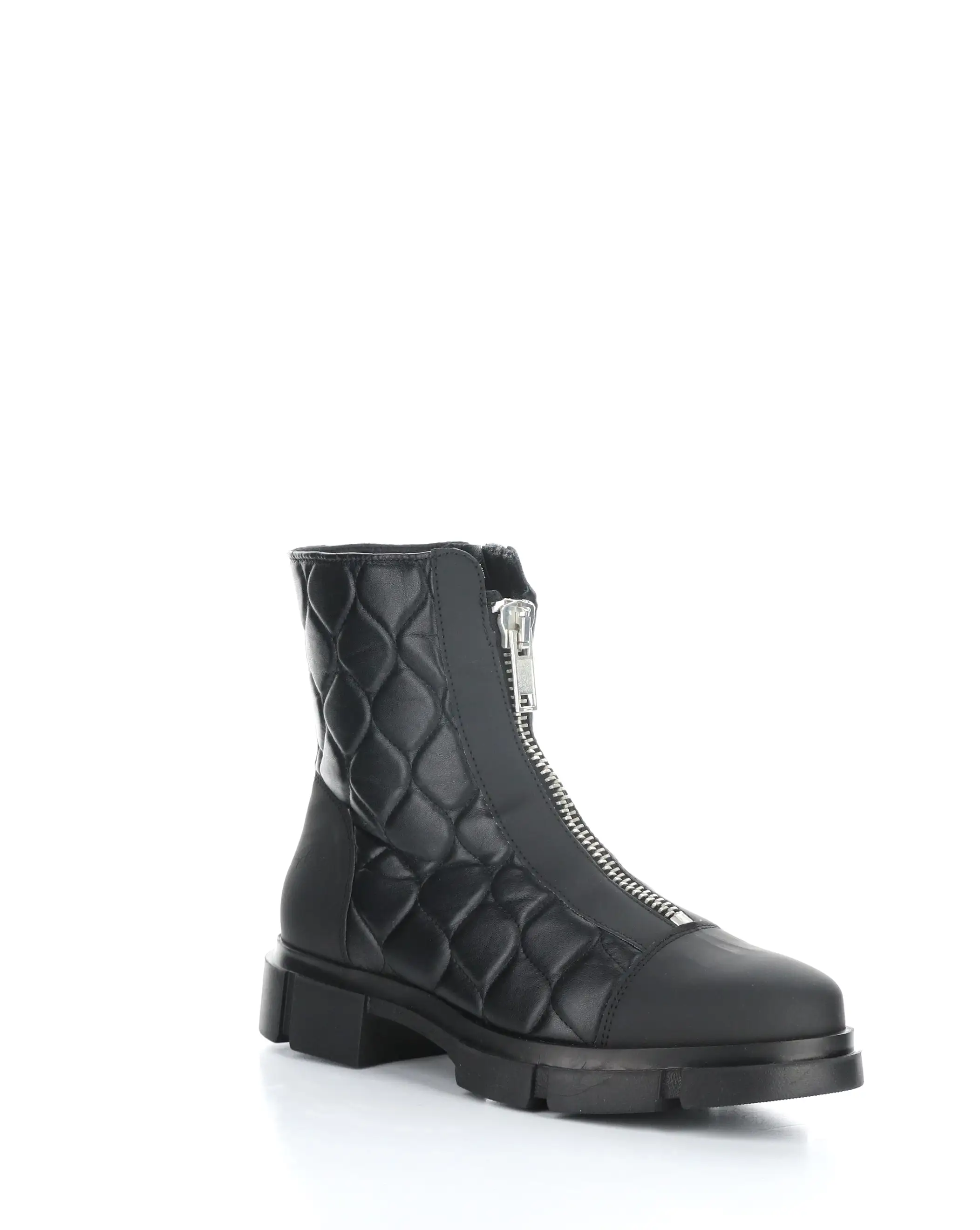 LANE BLACK Round Toe Boots