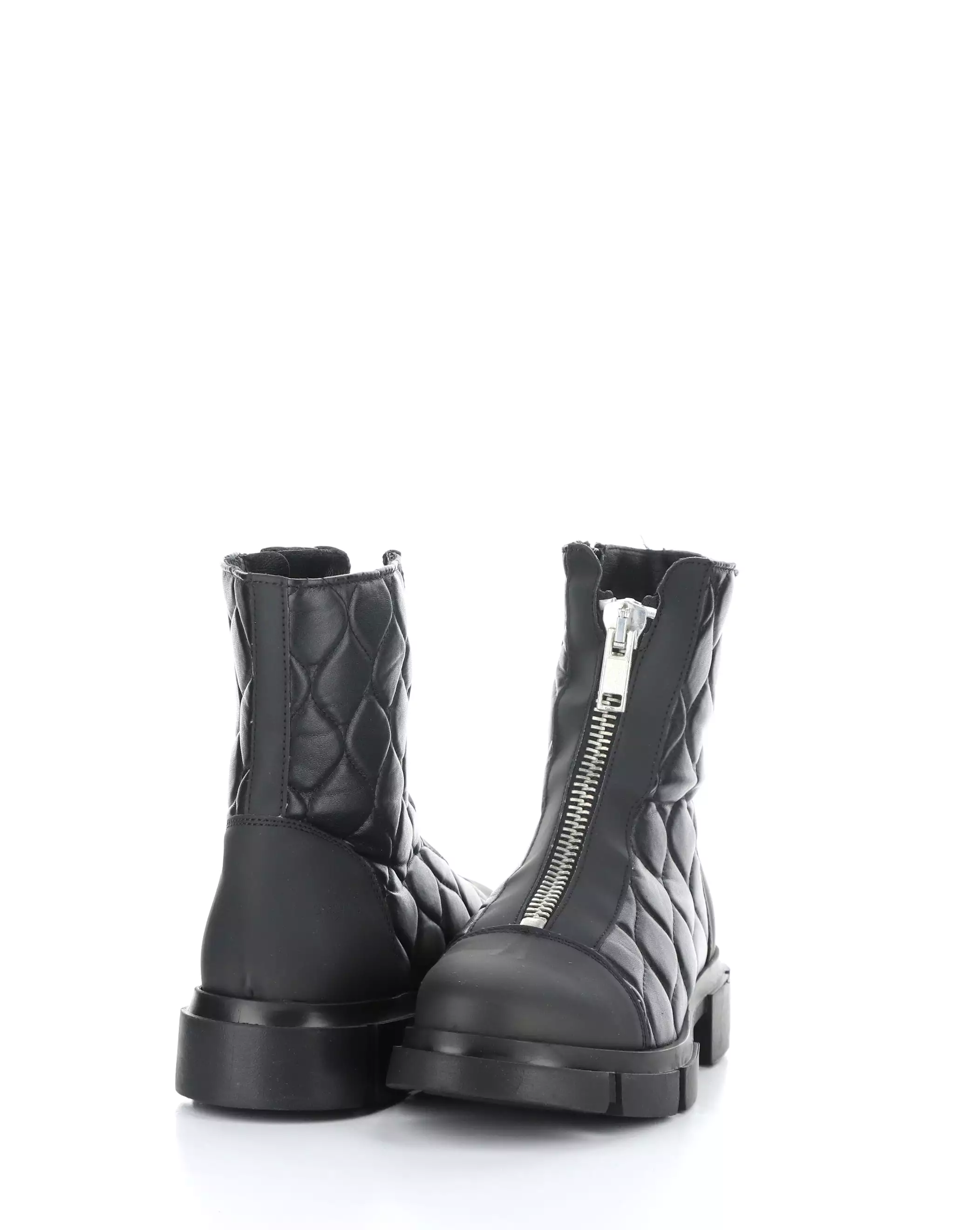 LANE BLACK Round Toe Boots