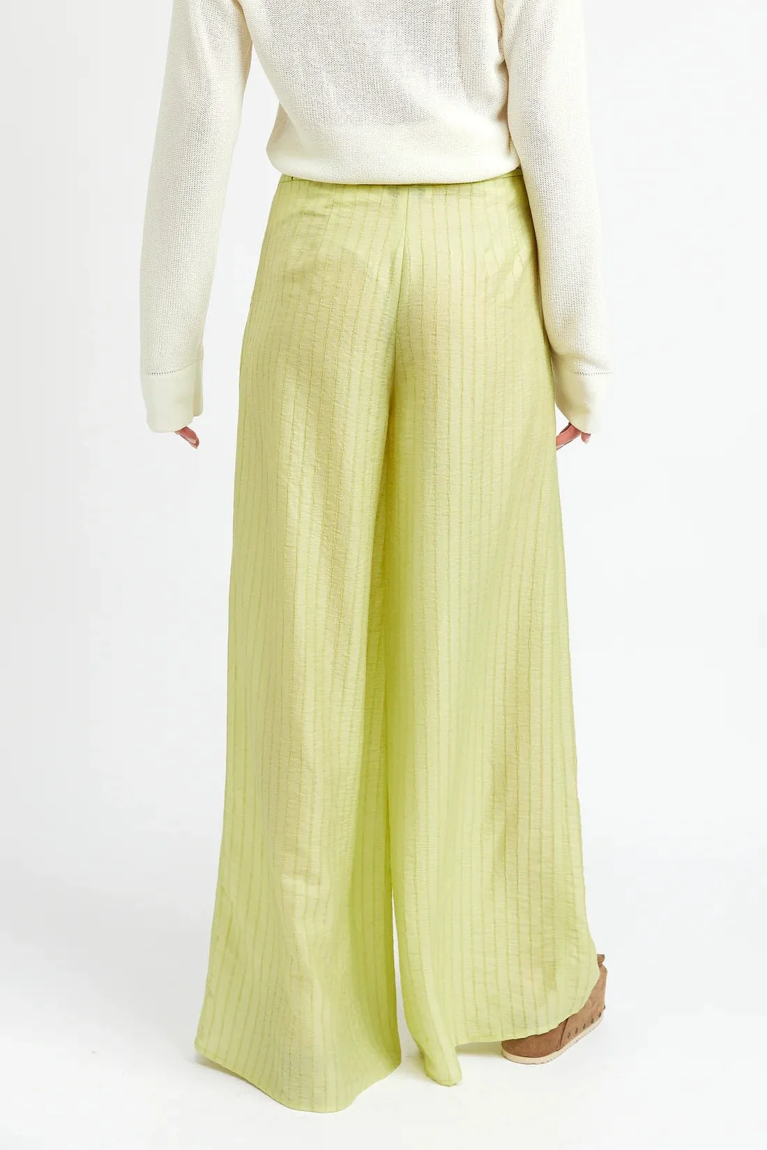 Lime Wide Leg Pants