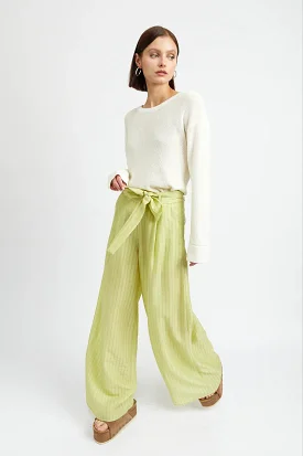 Lime Wide Leg Pants