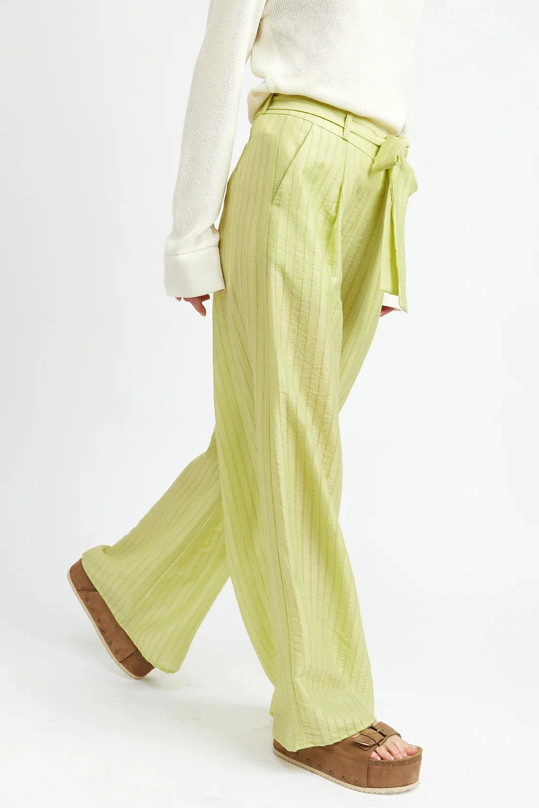 Lime Wide Leg Pants