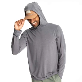 Long Sleeve Elevate Lightweight Hoodie In Smoke