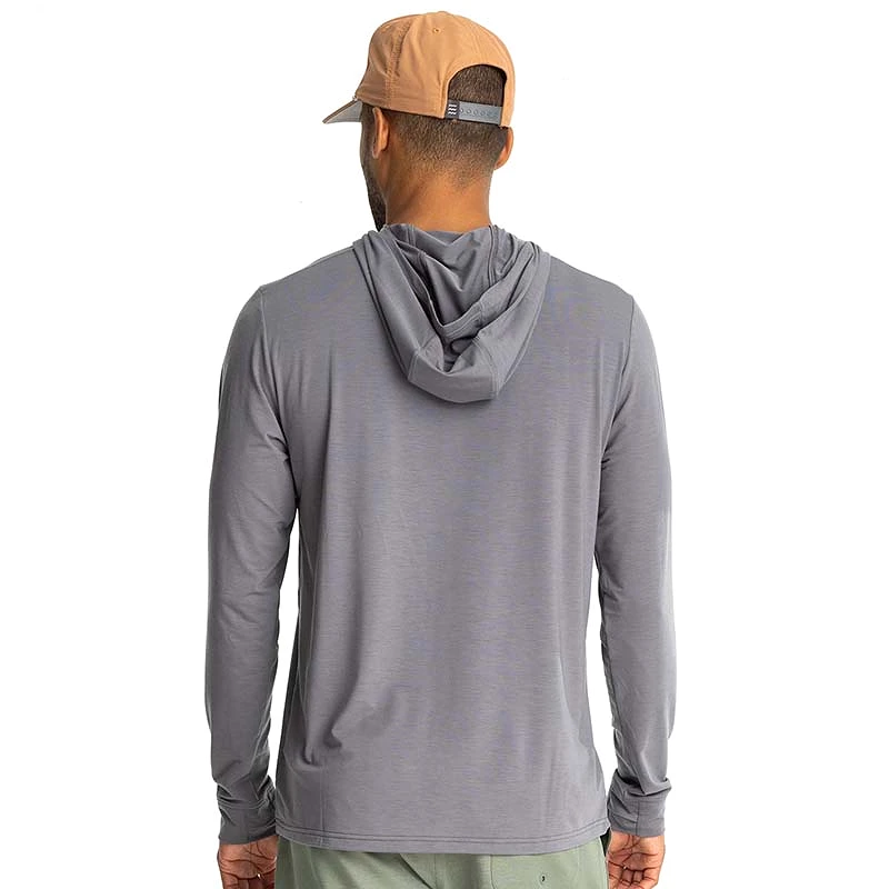 Long Sleeve Elevate Lightweight Hoodie In Smoke