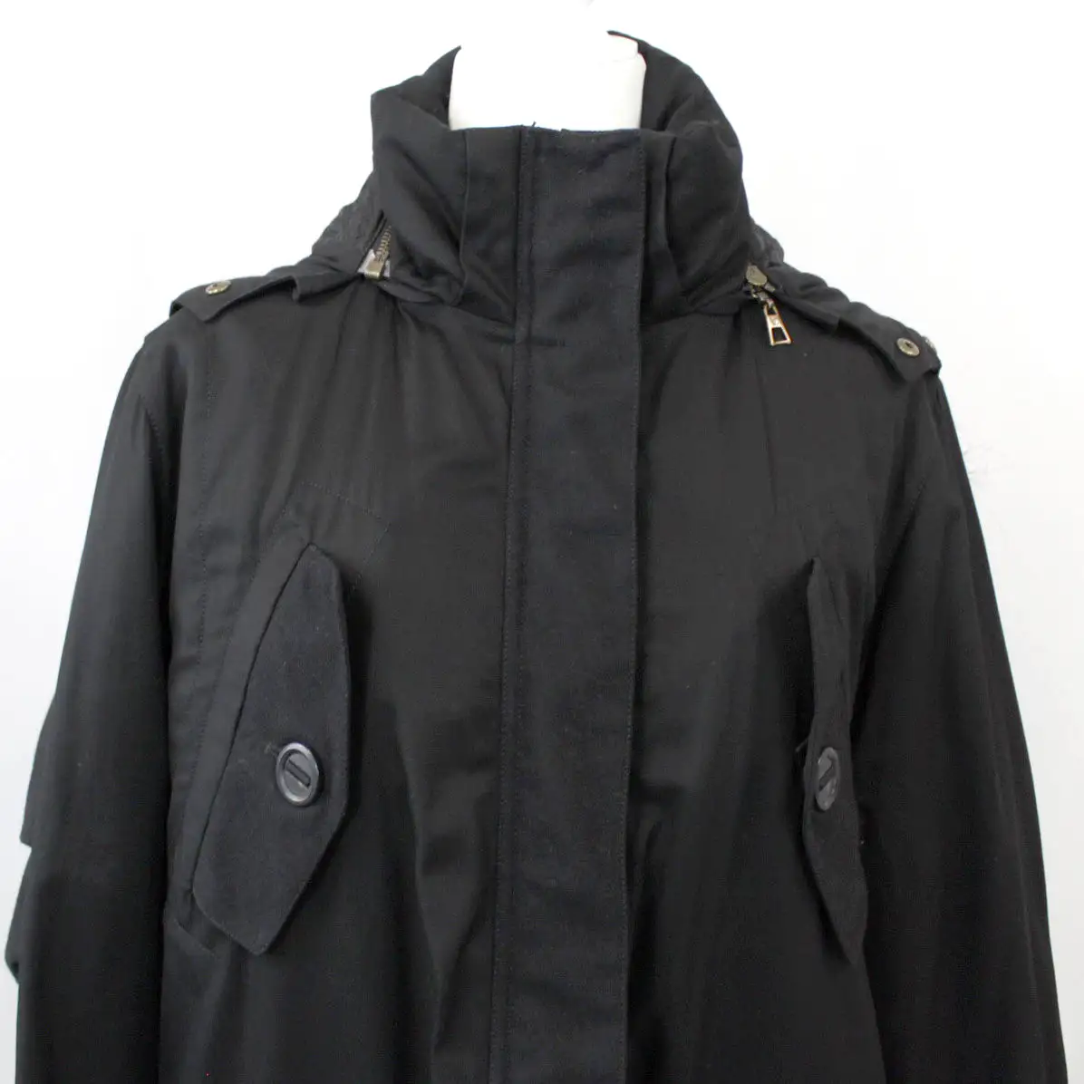 Louis Vuitton Black Oversized Cotton Parka Coat XS/S/M/L