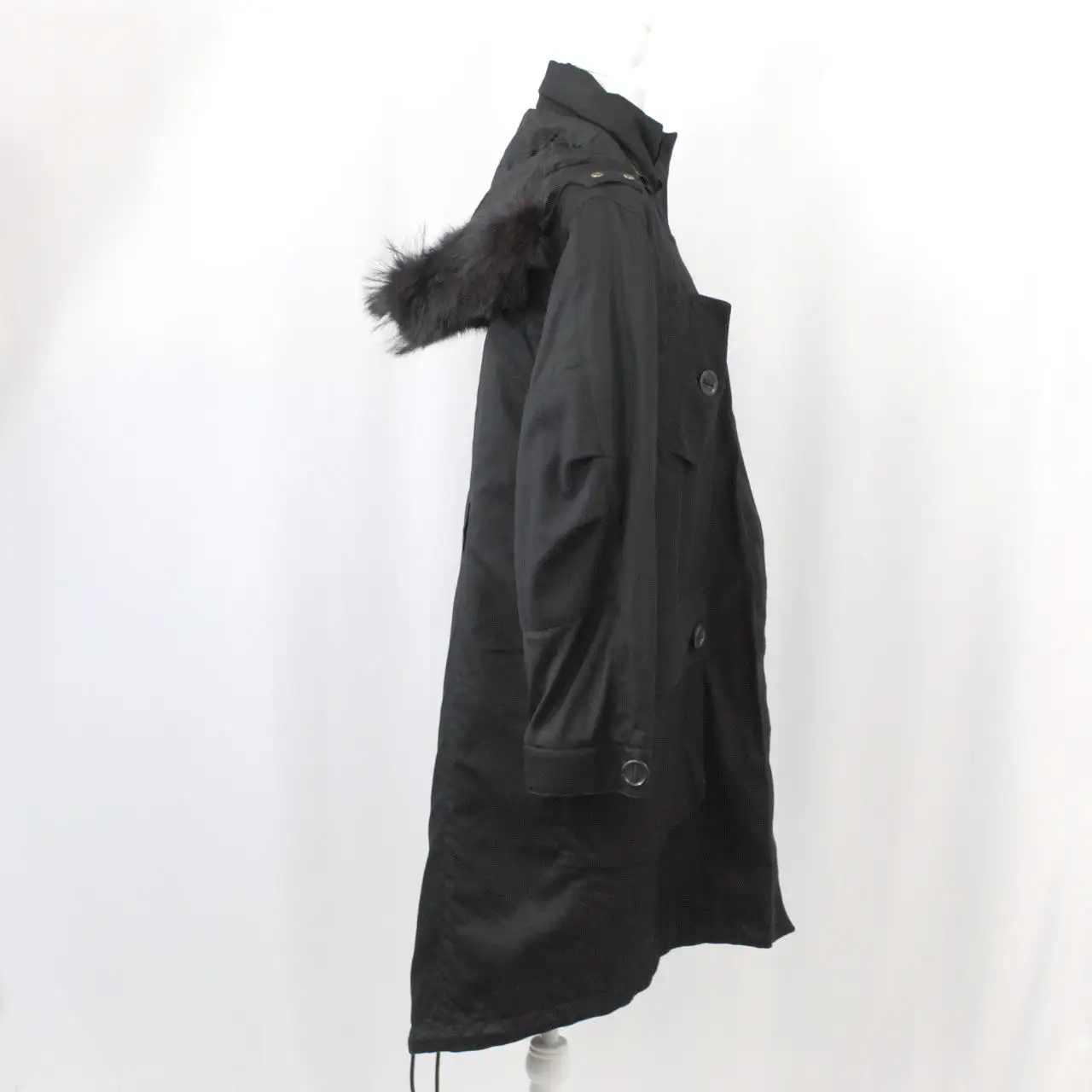 Louis Vuitton Black Oversized Cotton Parka Coat XS/S/M/L