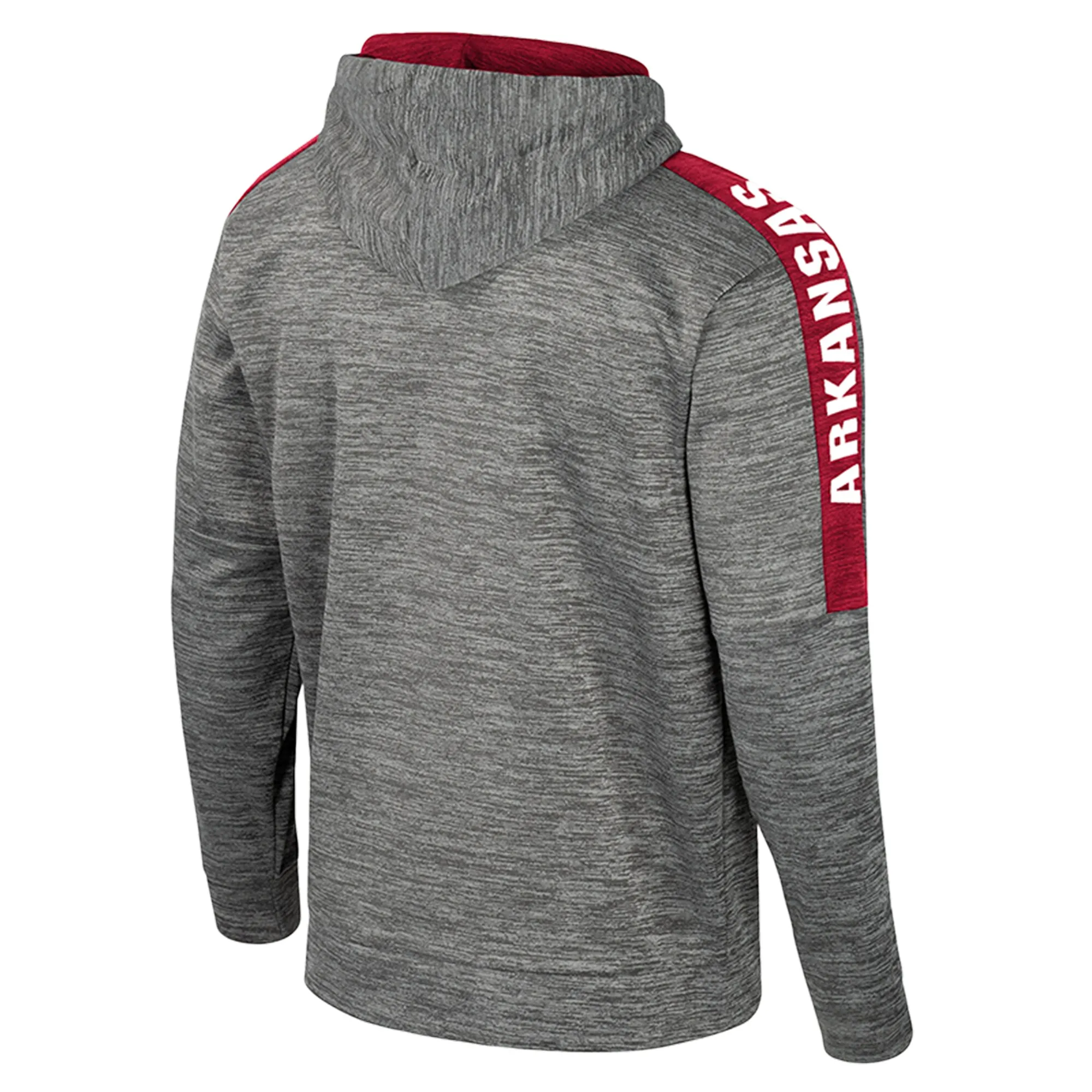 Men's Colosseum Heather Gray Arkansas Razorbacks Dozer Pullover Hoodie