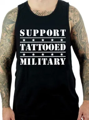 Men's Tattooed Military Tank