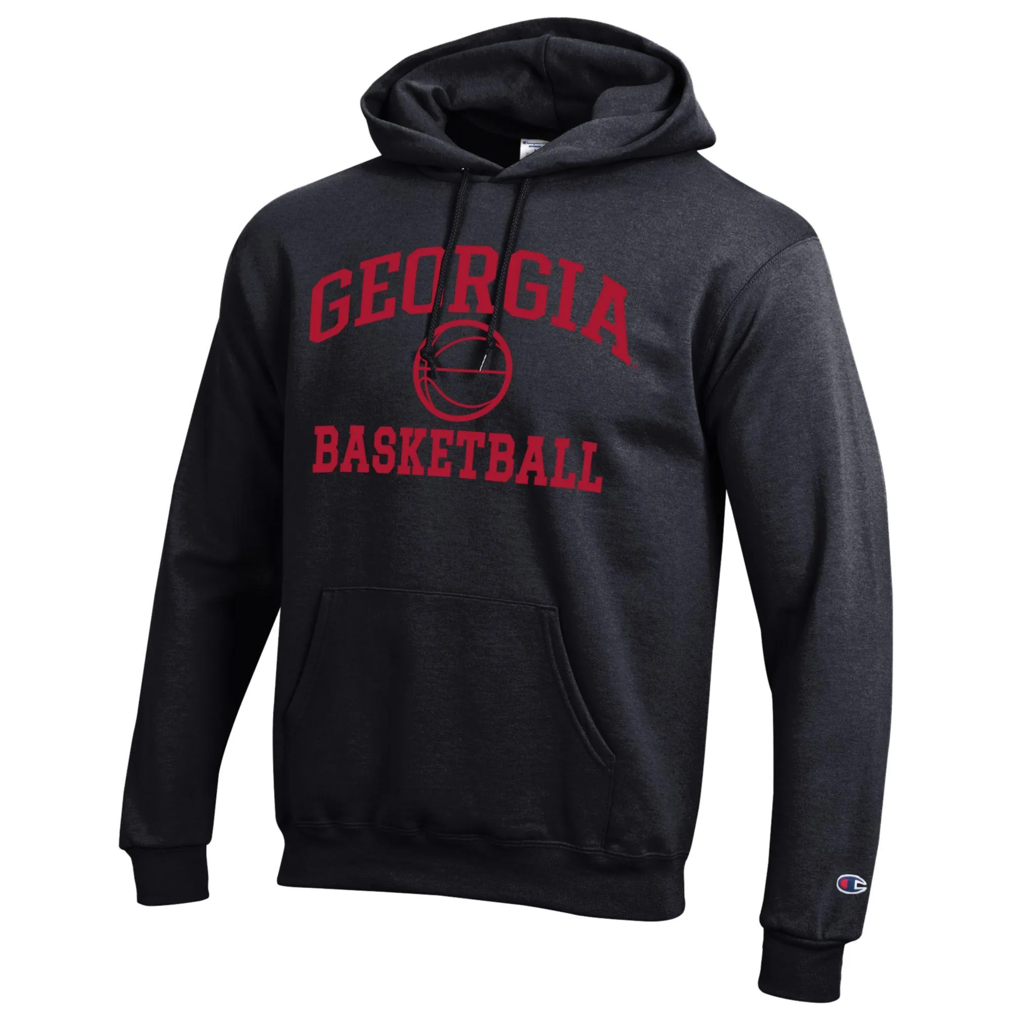 Men's Champion Black Georgia Bulldogs Basketball Icon Pullover Hoodie