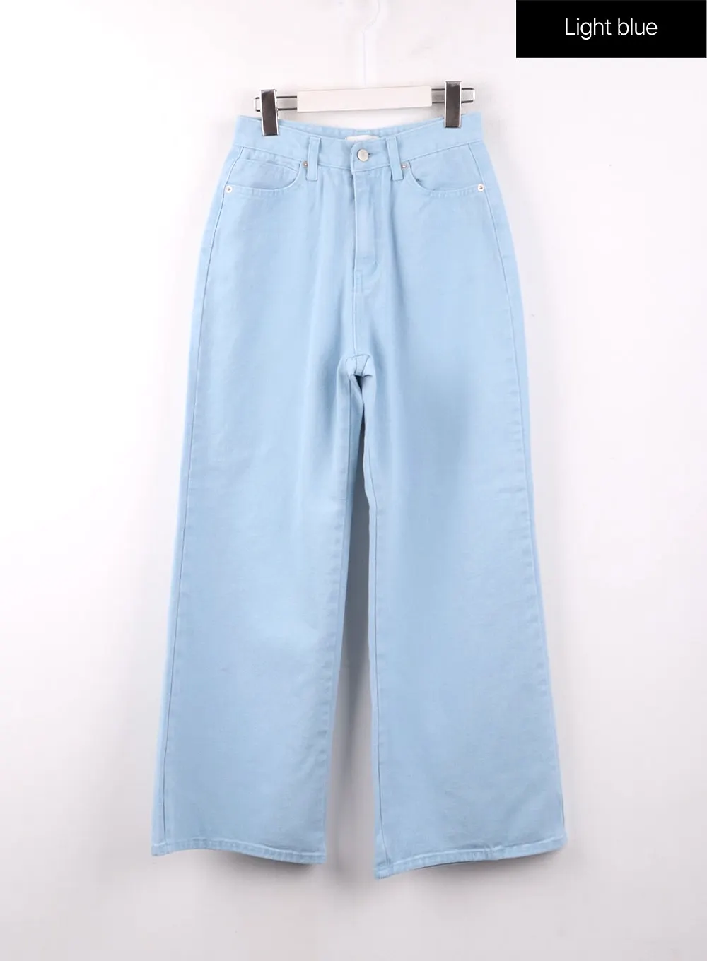 Mid Waist Pocket Wide Leg Pants OF406