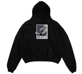 Mj Greatest Cool Grey 11's Tee Black Hoodie