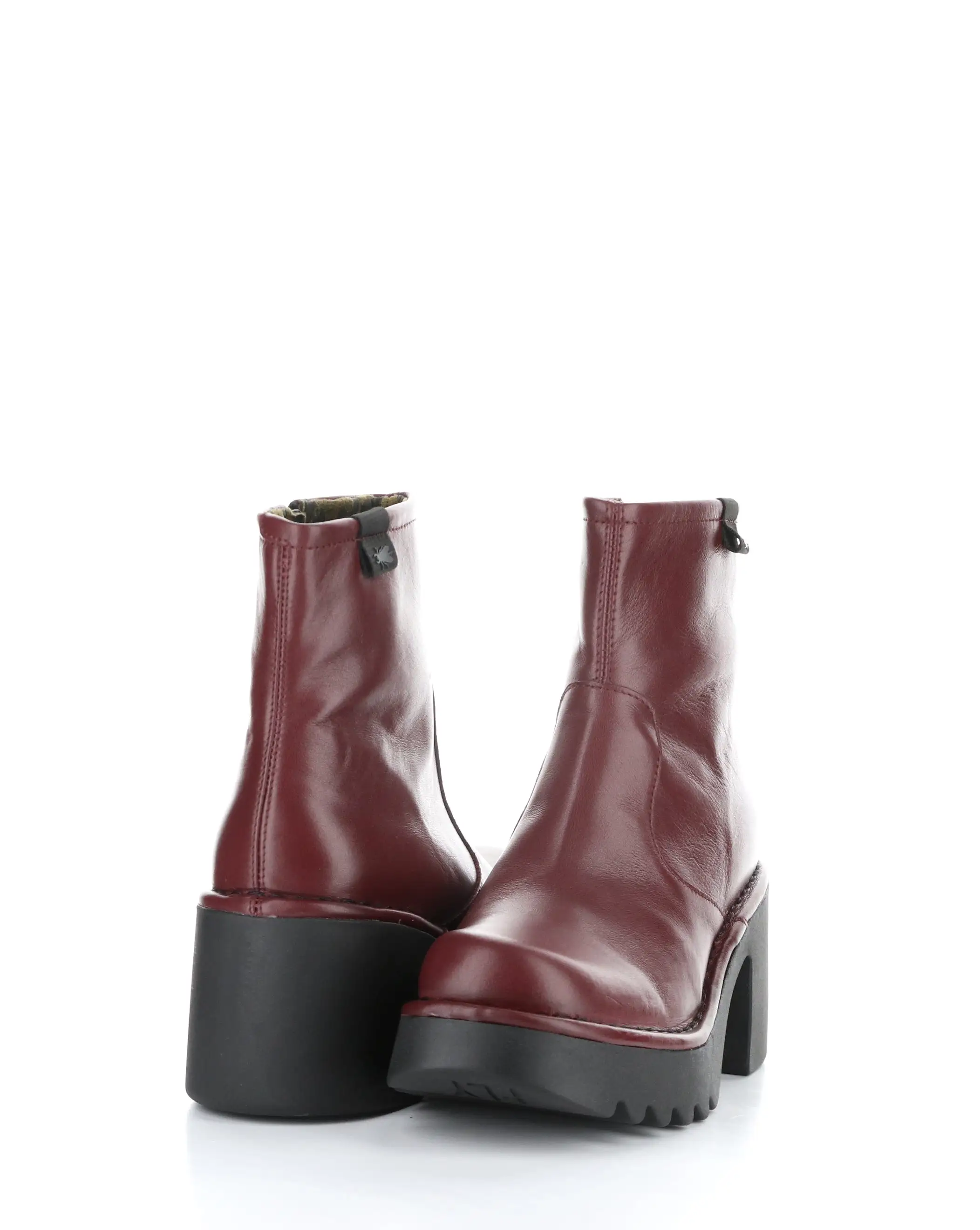 MOGE250FLY 003 WINE Round Toe Boots