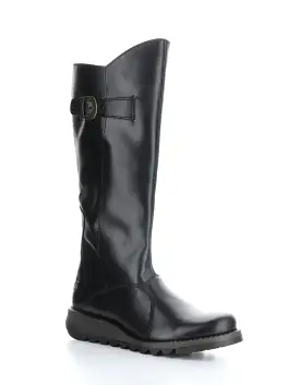 MOL912FLY 005 BLACK Round Toe Boots