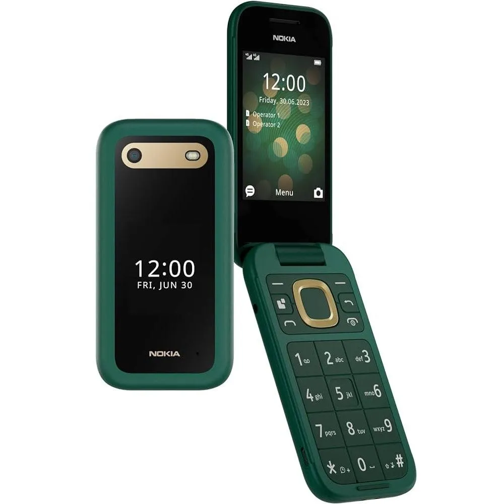 Nokia 2660 Flip Mobile Phone 128MB 2.8 4G Unlocked Dual Sim Green