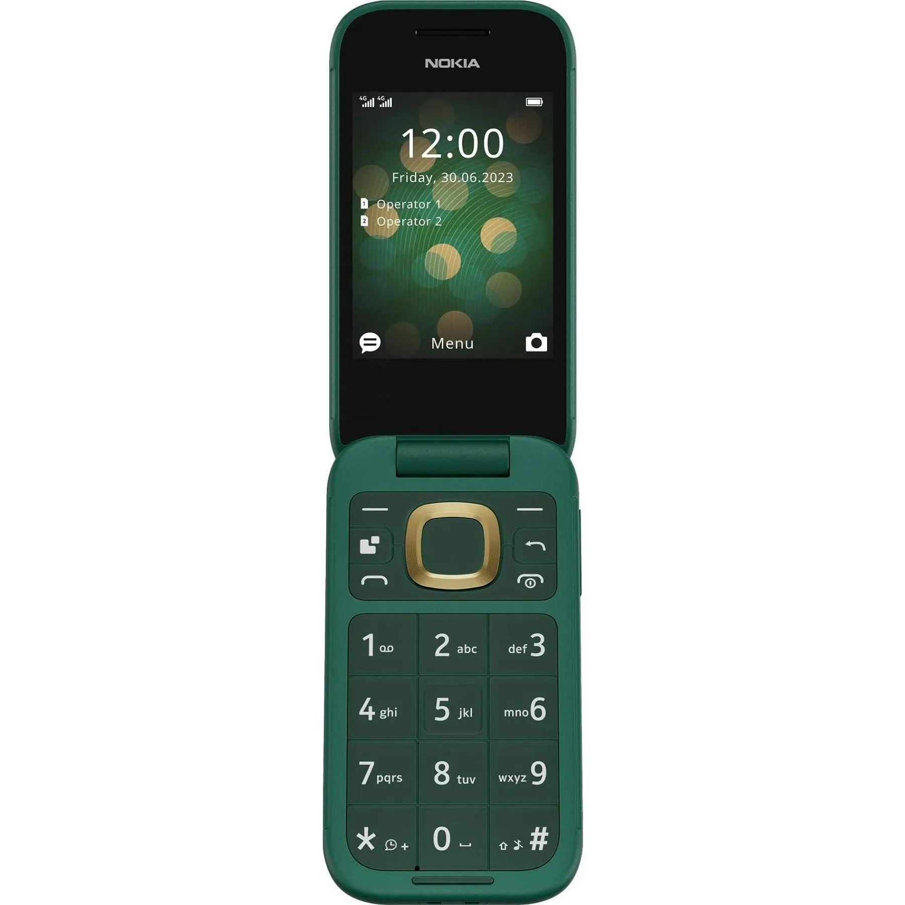 Nokia 2660 Flip Mobile Phone 128MB 2.8 4G Unlocked Dual Sim Green