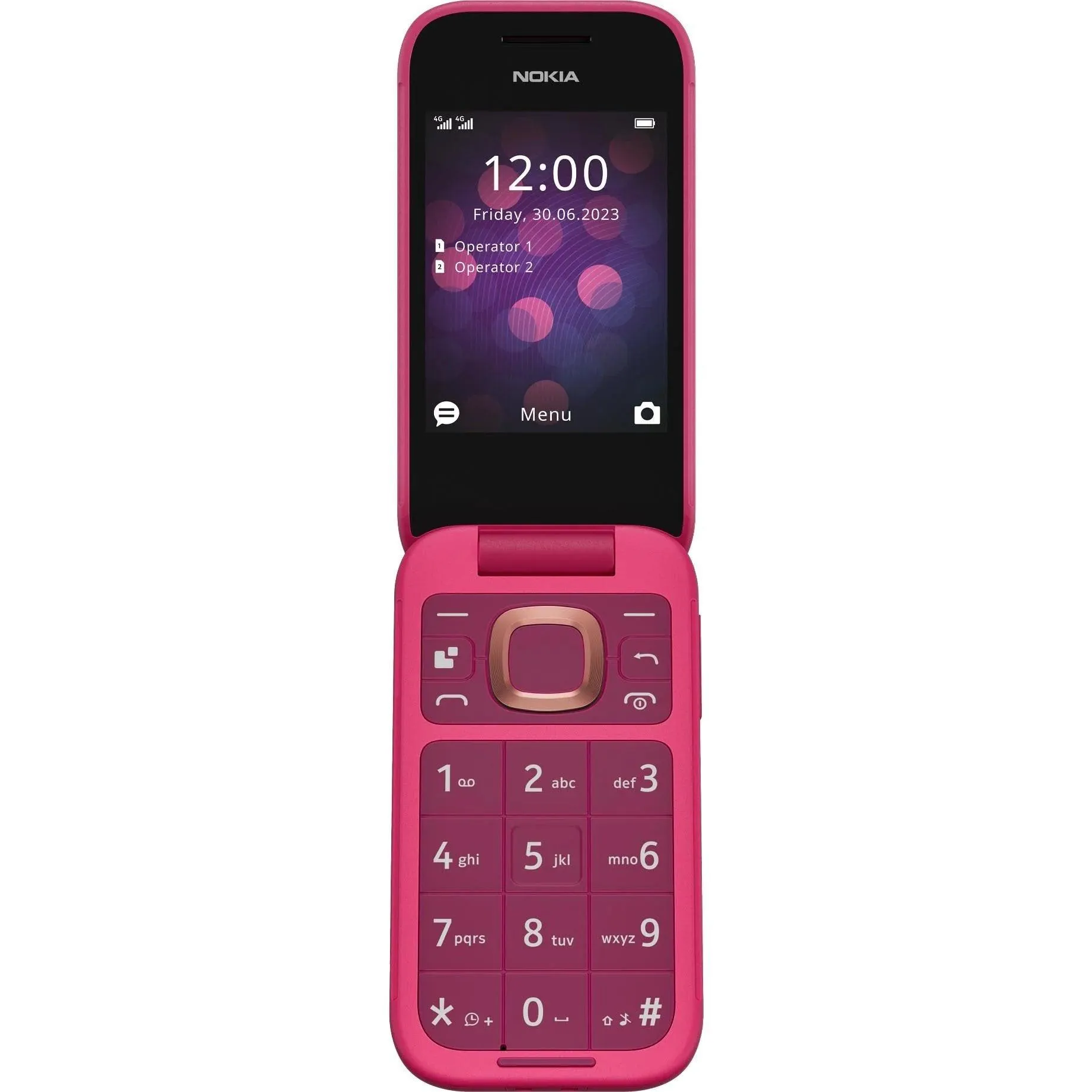 Nokia 2660 Flip Mobile Phone 128MB 2.8 4G Unlocked Dual Sim Pink