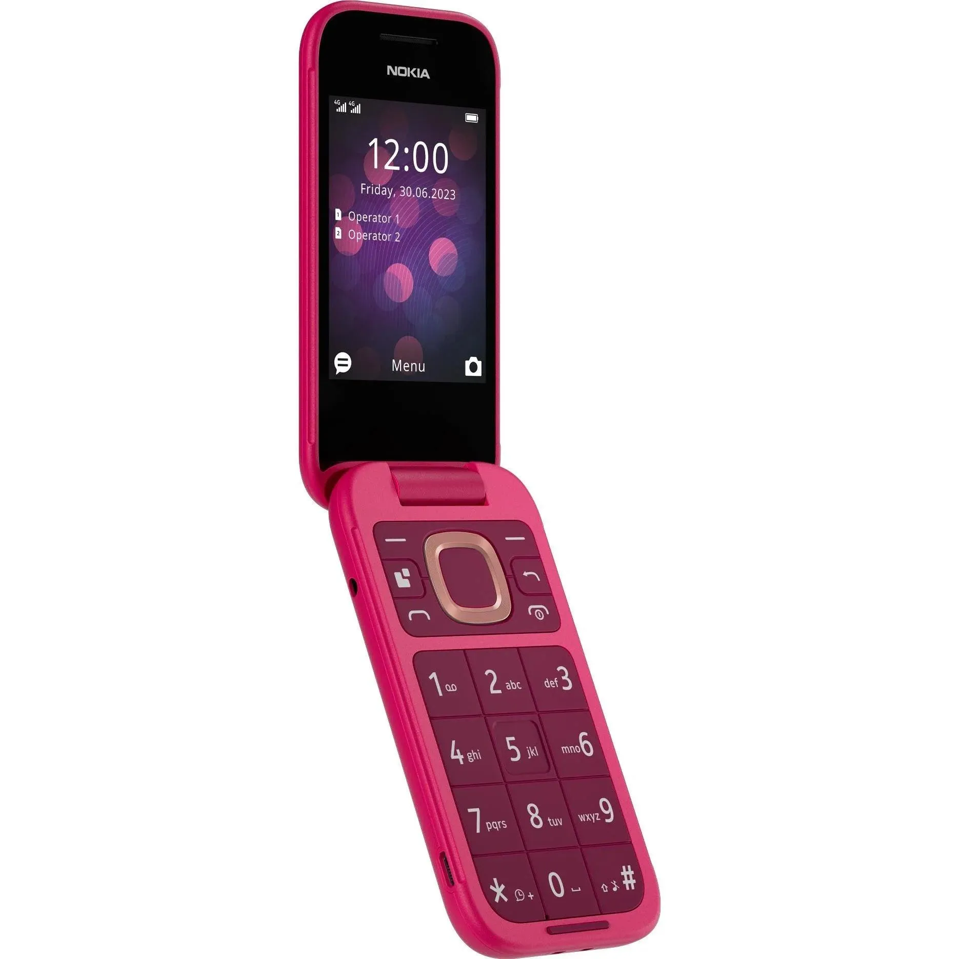 Nokia 2660 Flip Mobile Phone 128MB 2.8 4G Unlocked Dual Sim Pink