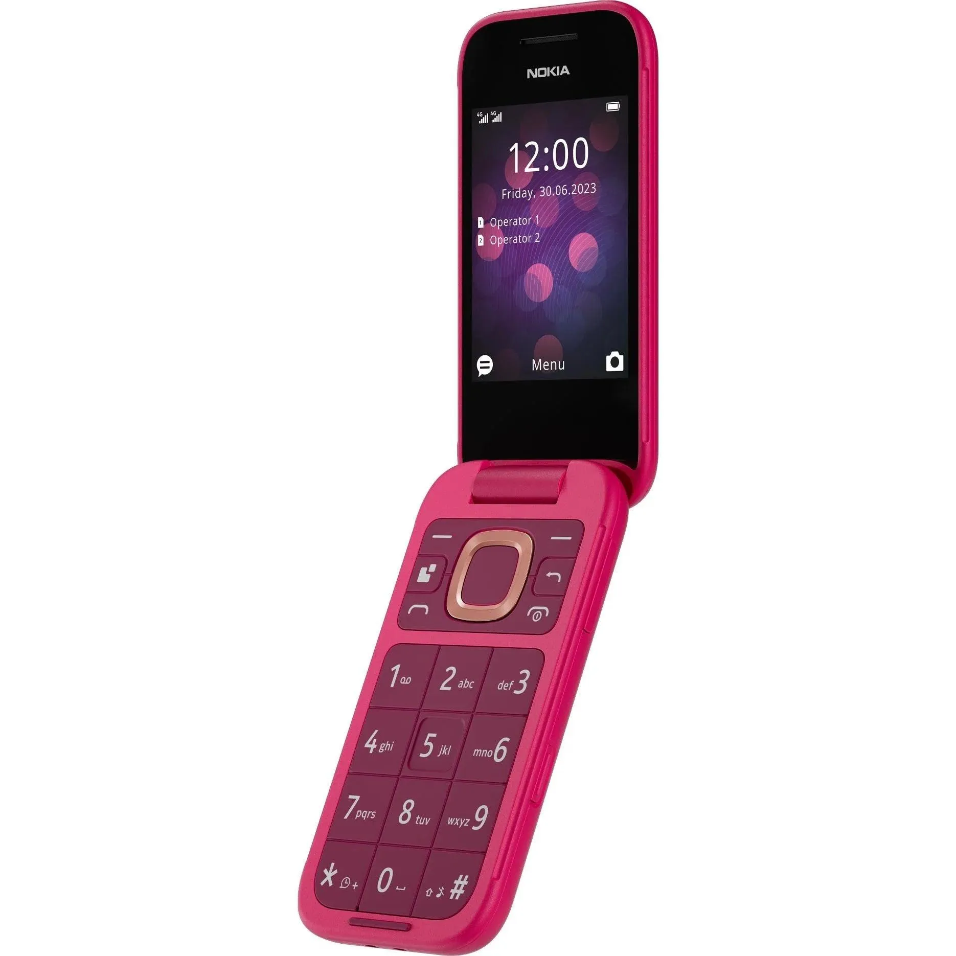 Nokia 2660 Flip Mobile Phone 128MB 2.8 4G Unlocked Dual Sim Pink