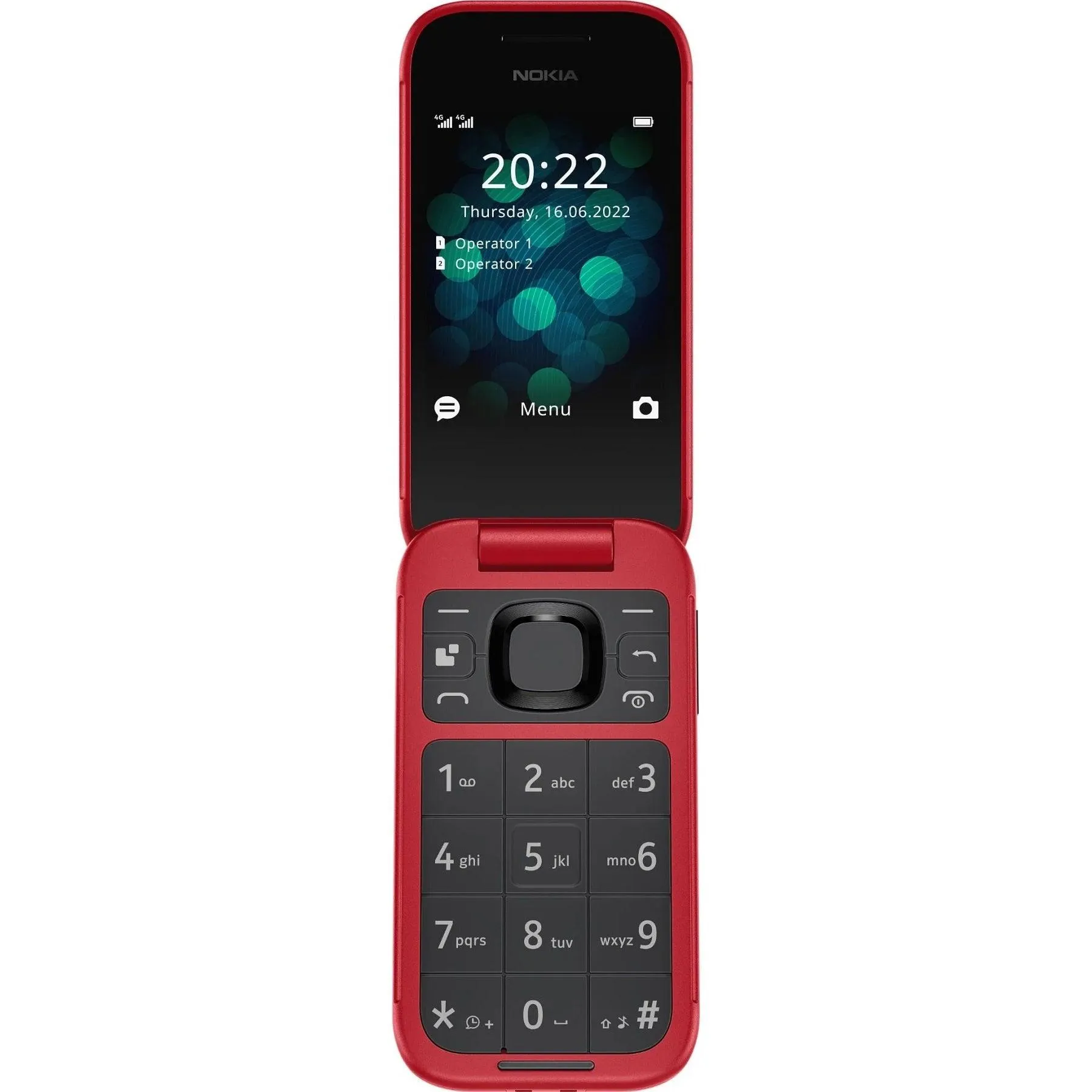 Nokia 2660 Flip Mobile Phone 128MB 2.8 4G Unlocked Dual Sim Red