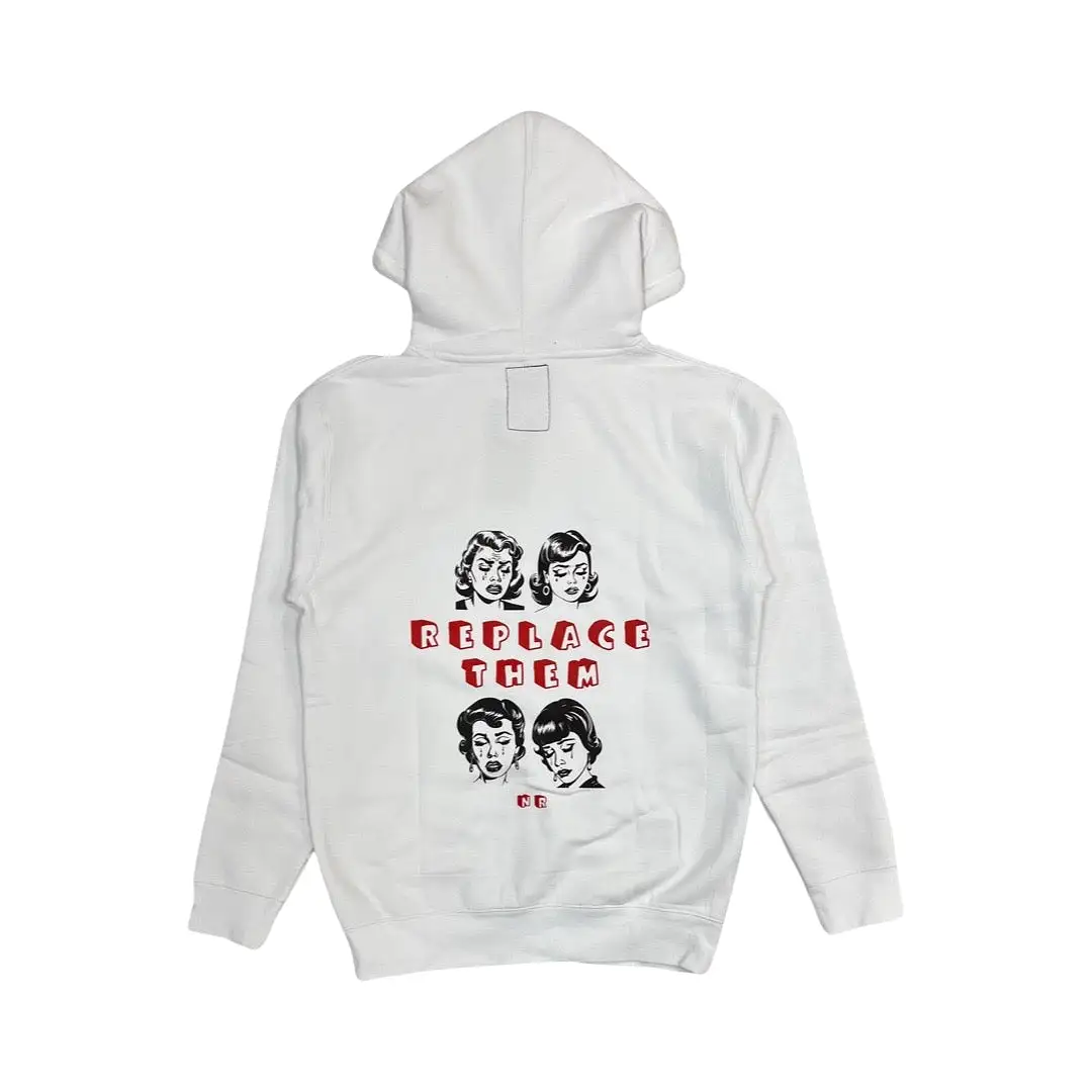 November Reine “Don’t Chase Replace” Hoodie In White