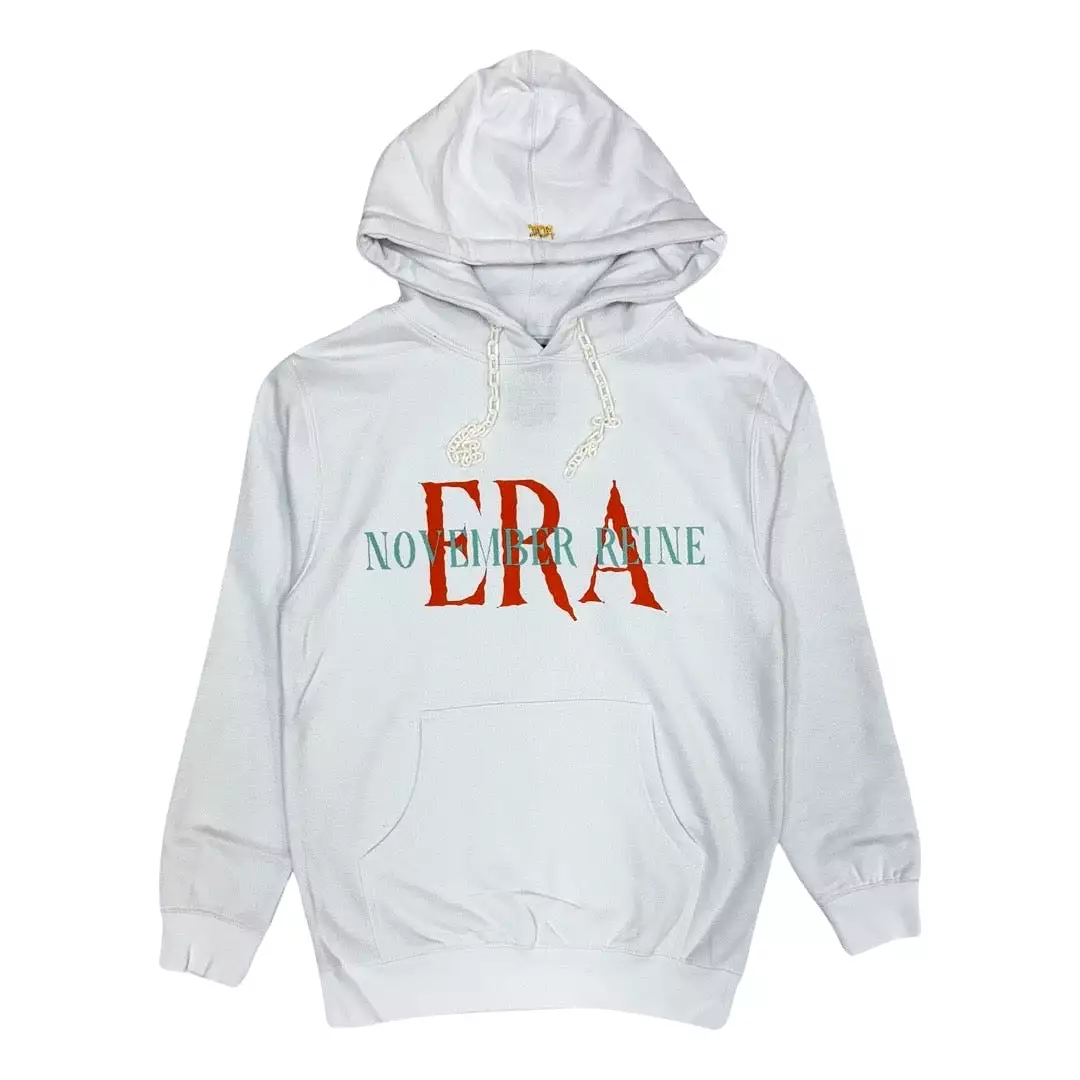 November Reine “Fashion” Hoodie In White/Teal