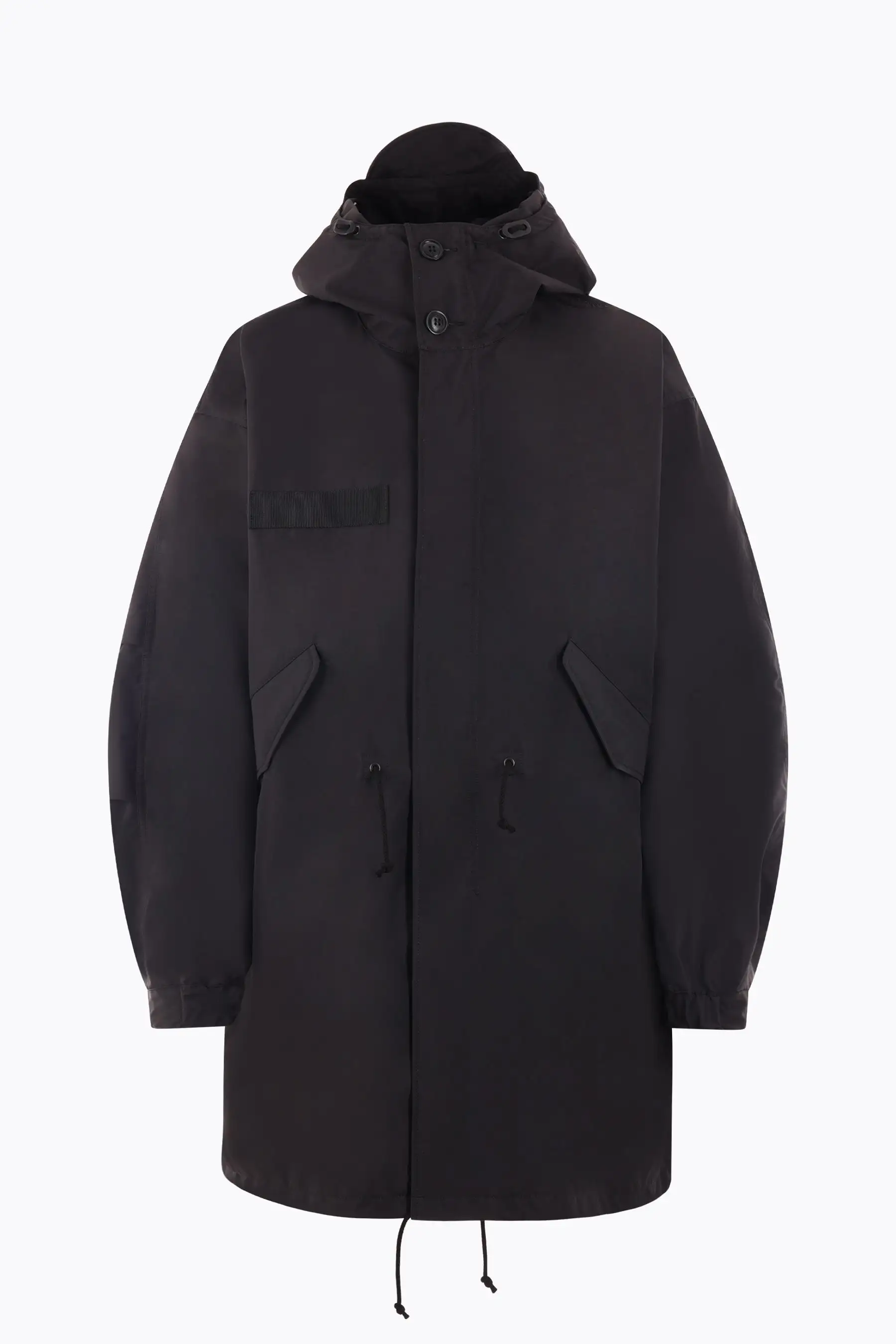 nylon long parka jacket