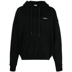 Off-White Scratch Arrow Design Skate Fit Black Hoodie