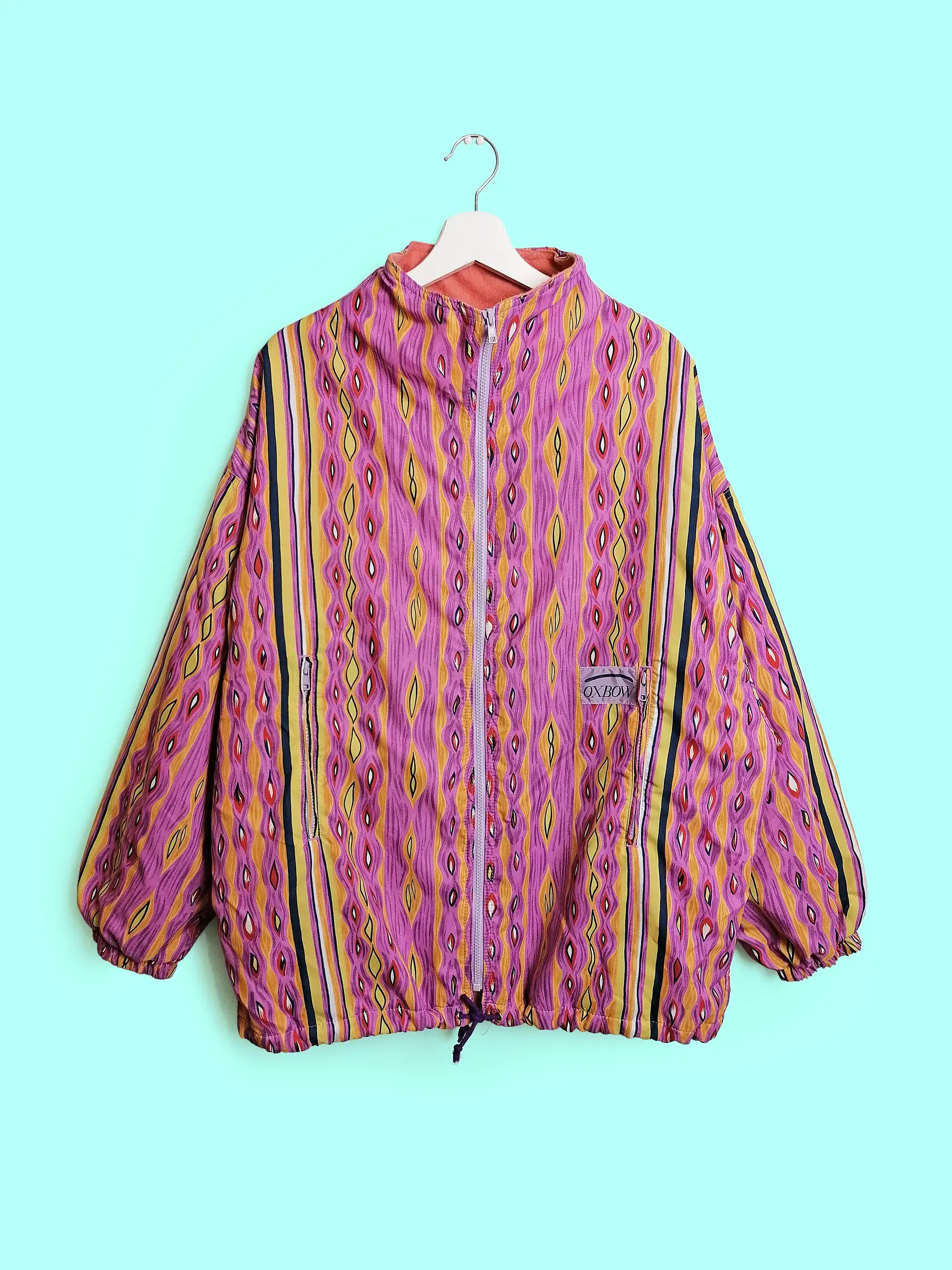 OXBOW ELLIOTT Wavy Print Jacket Windbreaker - size M-L