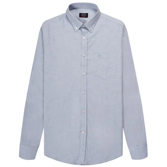 Paul & Shark J-Fit Patch Pocket Flannel Shirt Blue