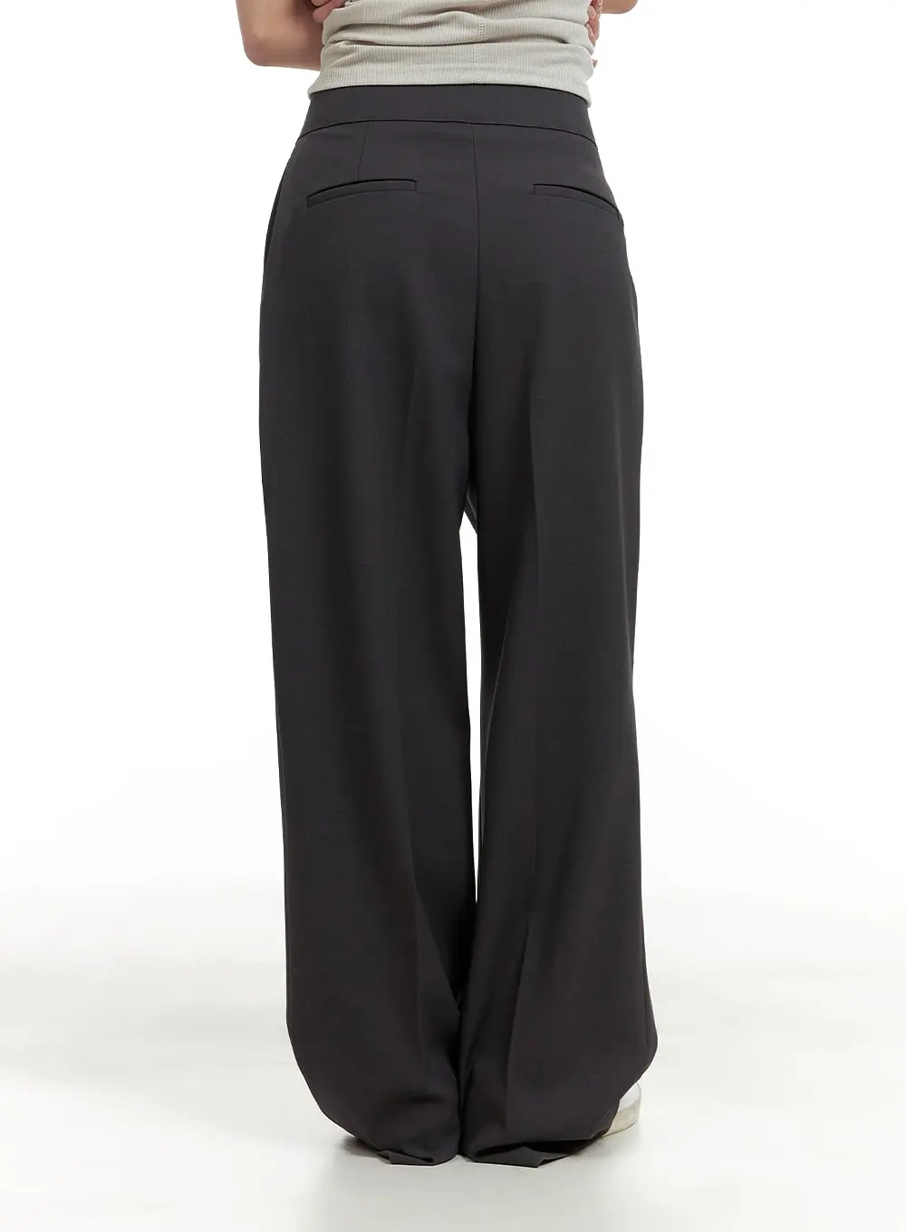 Pintuck Wide Tailored Pants CA409