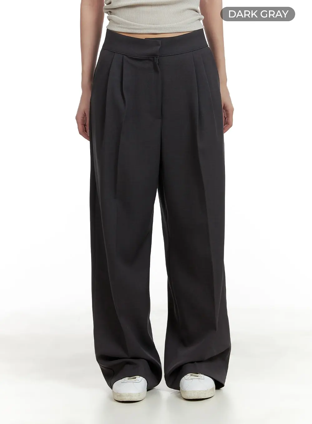 Pintuck Wide Tailored Pants CA409