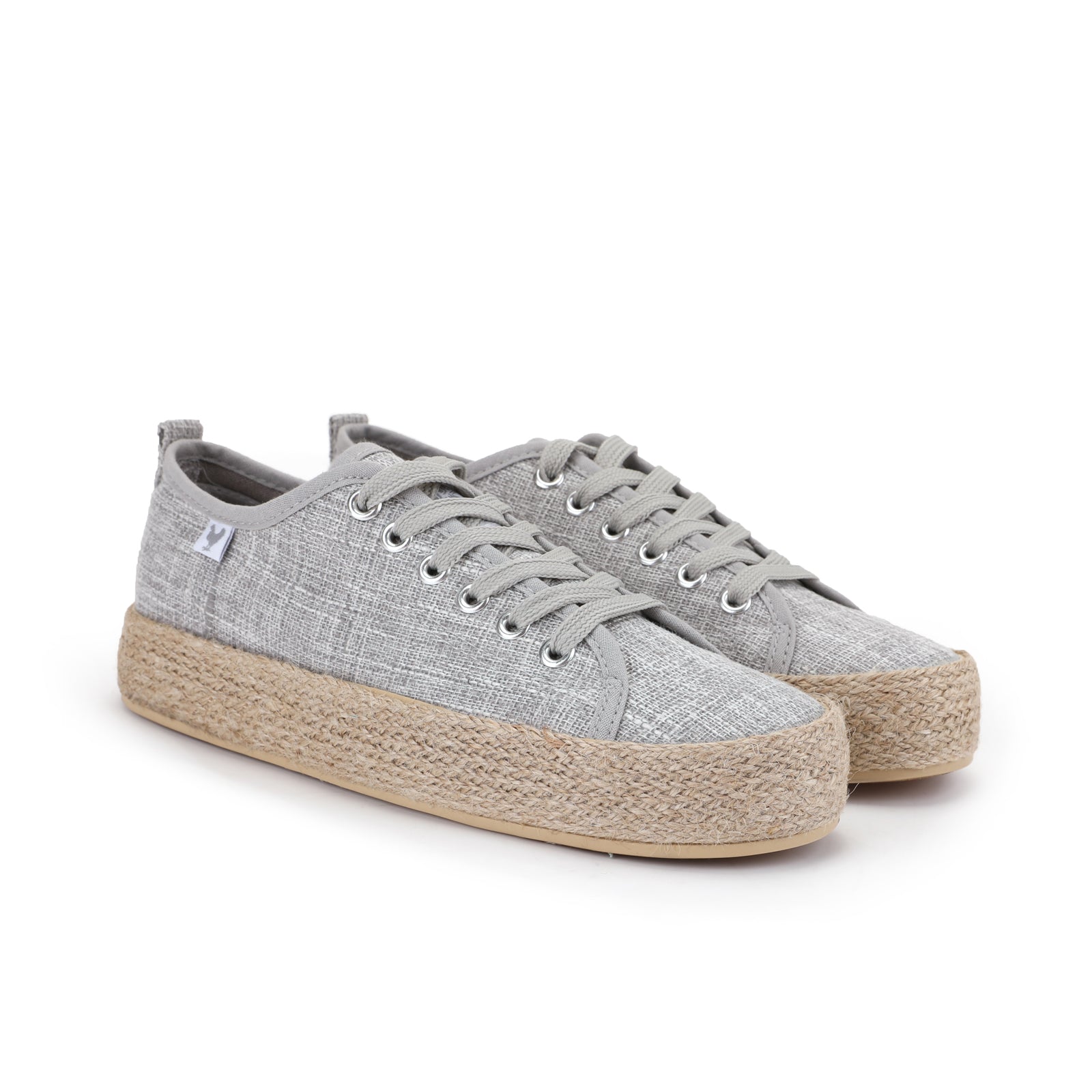 Pitas linen lace-up espadrille sneakers