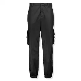 Prada Re Nylon Cuffed Black Cargo Pants