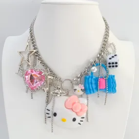 Pretty Kitty Princess Charm Necklace