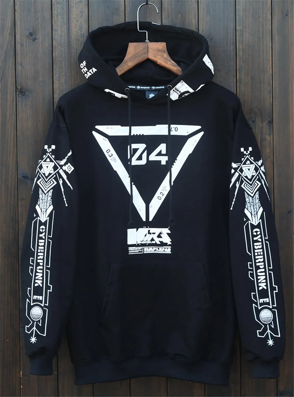 punk black hoodie