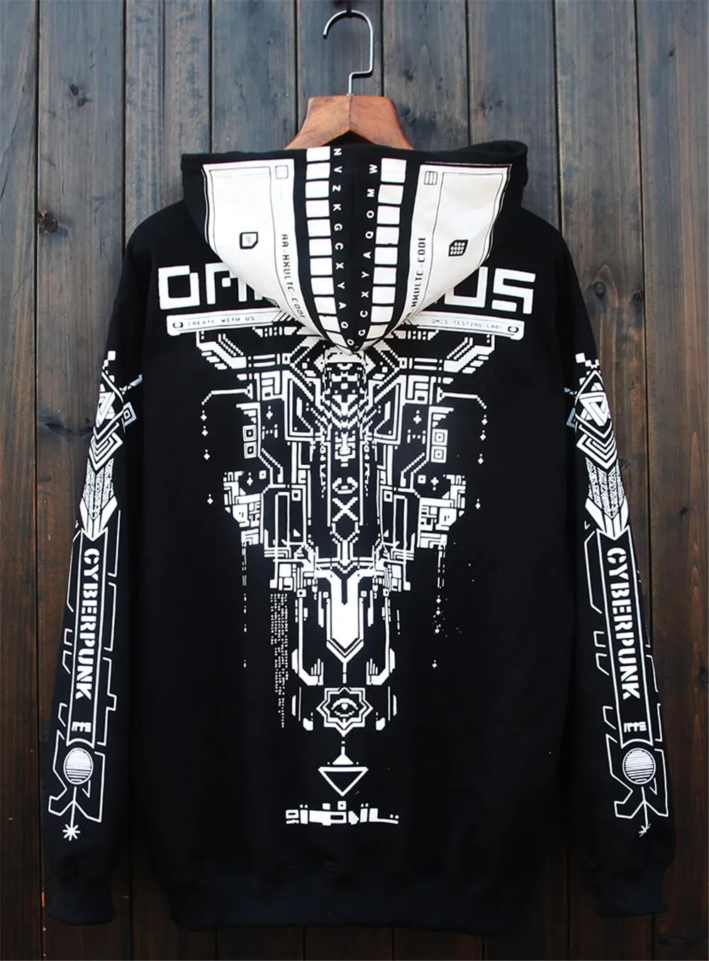 punk black hoodie