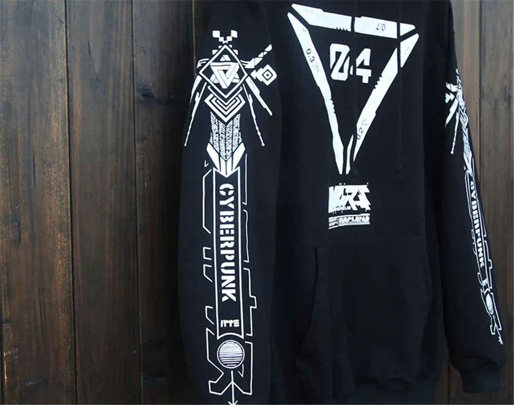 punk black hoodie