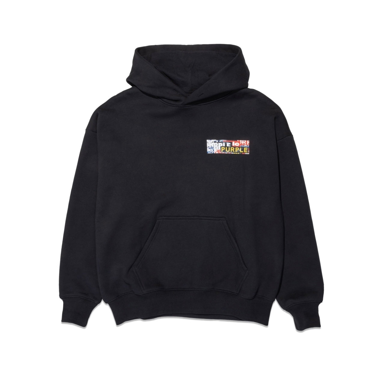 Purple Brand Fleece Collage Black Hoodie