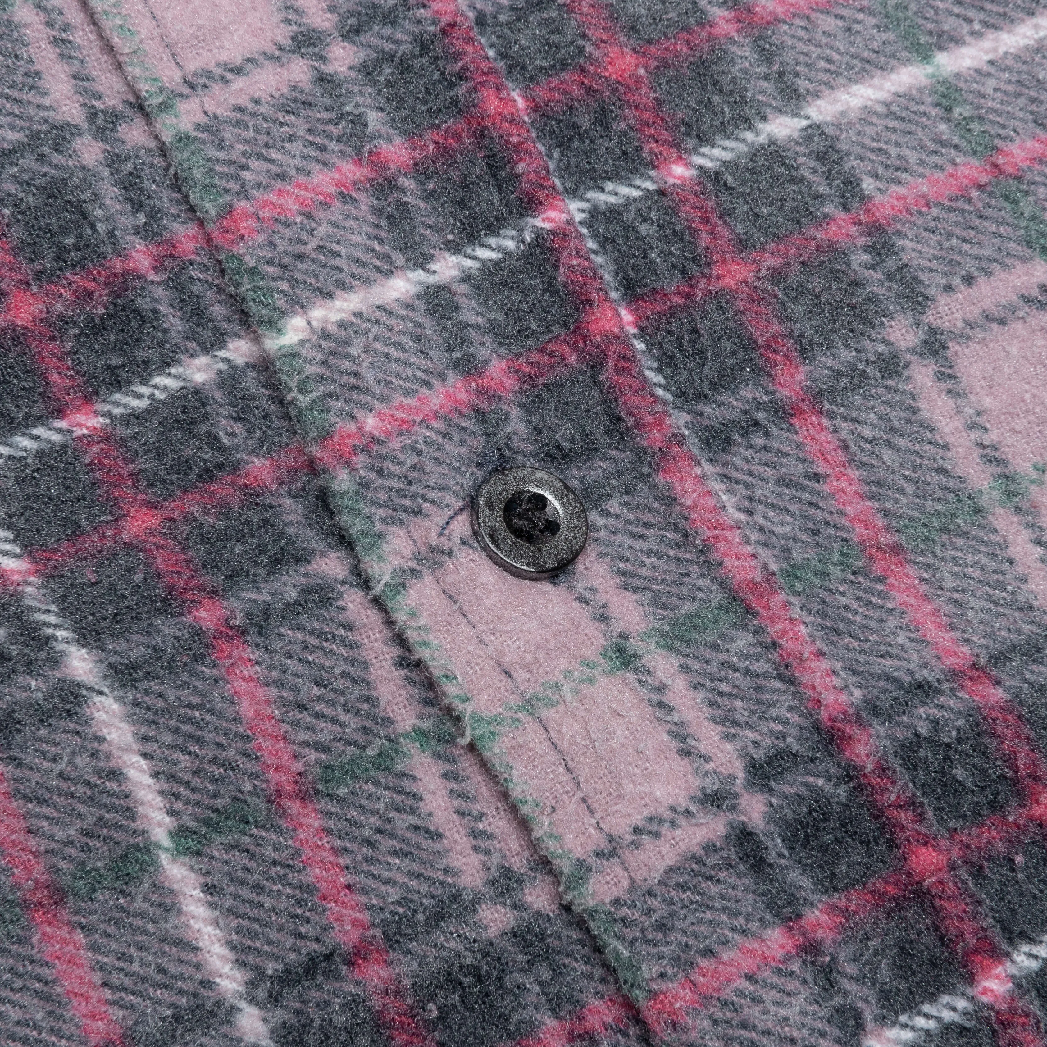 Rebuild by Flannel Shirt 7 Cuts Wide Shirt / Reflection - Violet/Grey