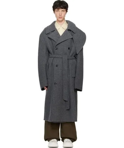 Recto Gray Kuse Oversized Coat