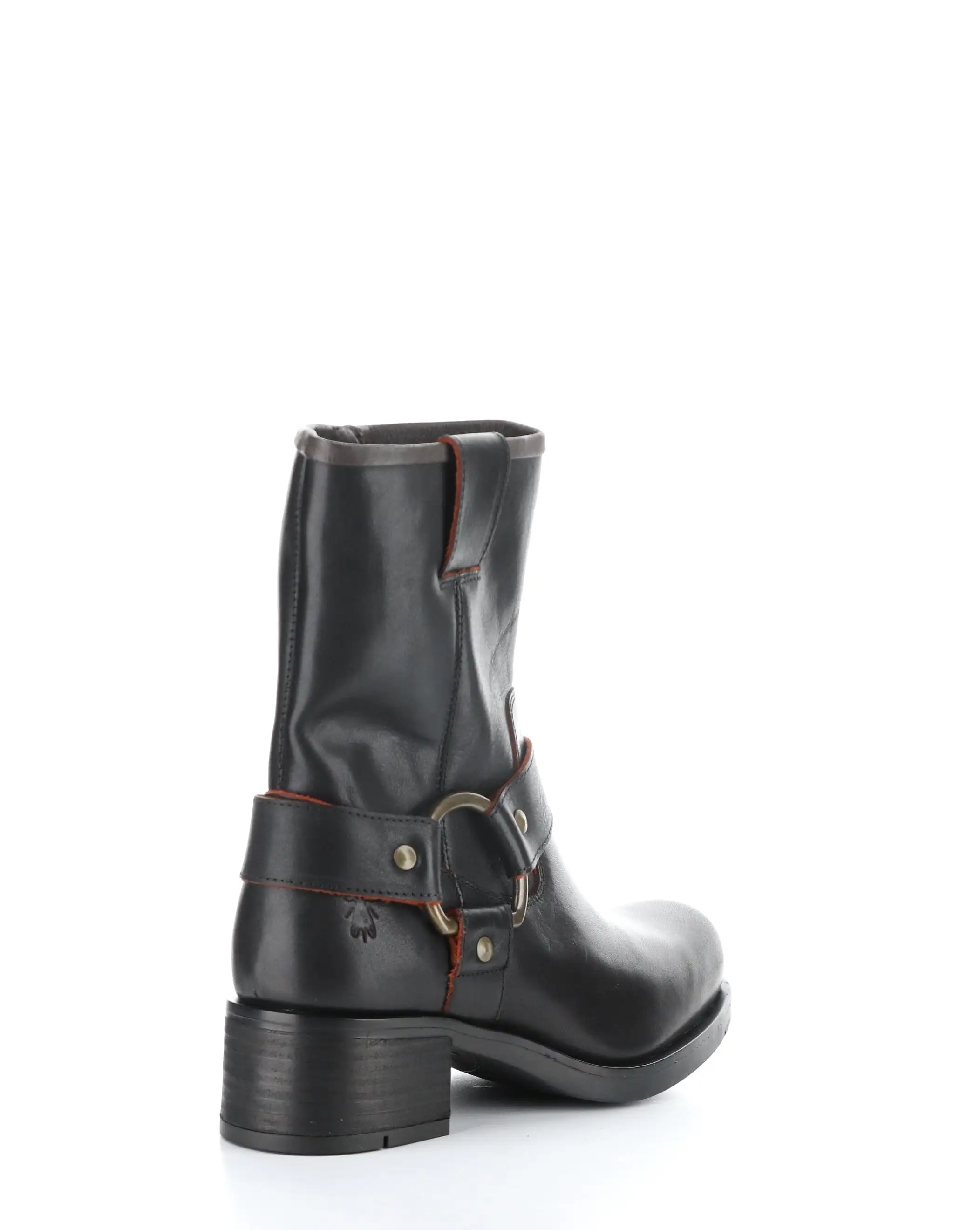 REVA010FLY 002 BLACK/RED Round Toe Boots