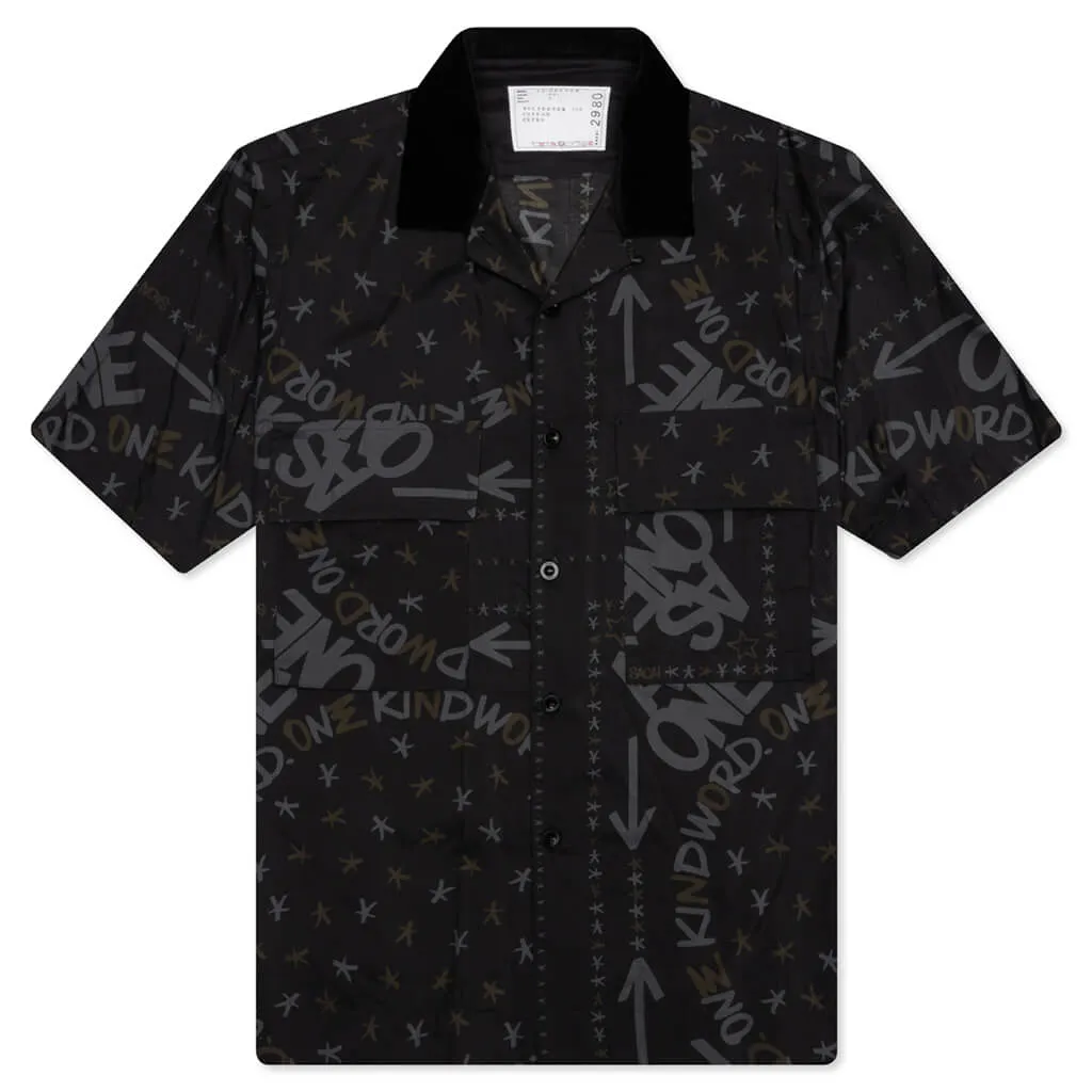 Sacai x Eric Haze Bandana Print Shirt - Black