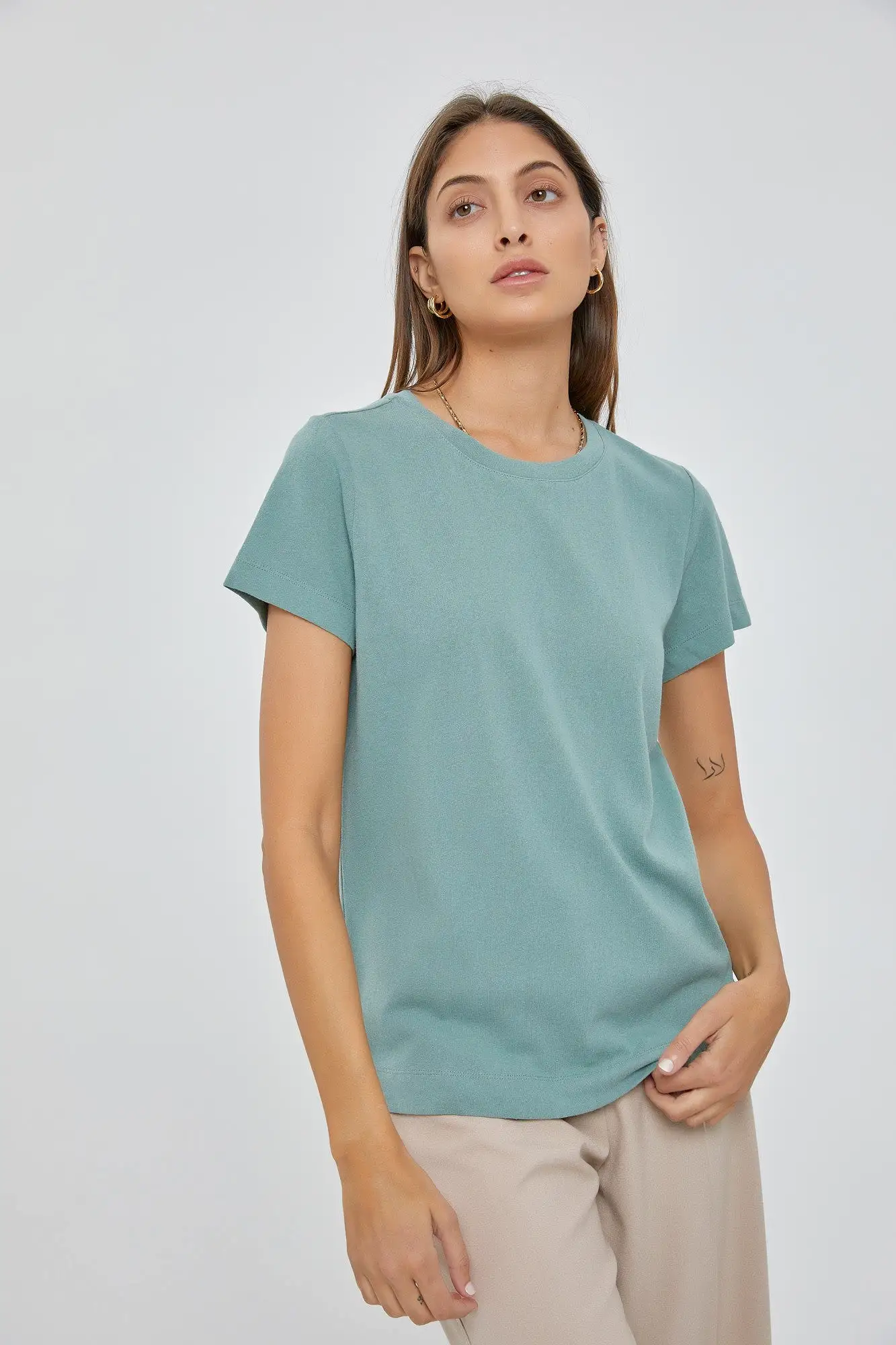 Sage Short Sleeve Maternity Top